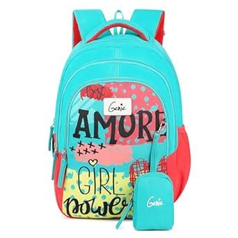 Buy Genie Amore Kids Backpacks, 15" Cute, Colourful Bags for Girls ...