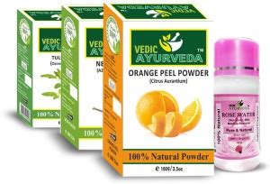 VEDICAYURVEDA Tulsi Powder for skin aging ,Neem Powder treat dry skin ...