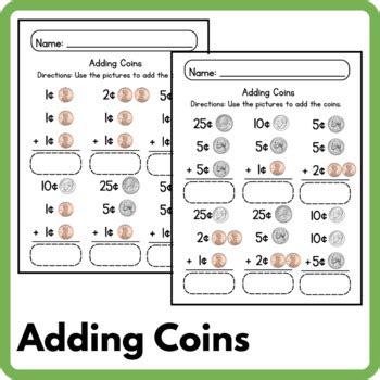 Image result for Adding Coins Worksheet