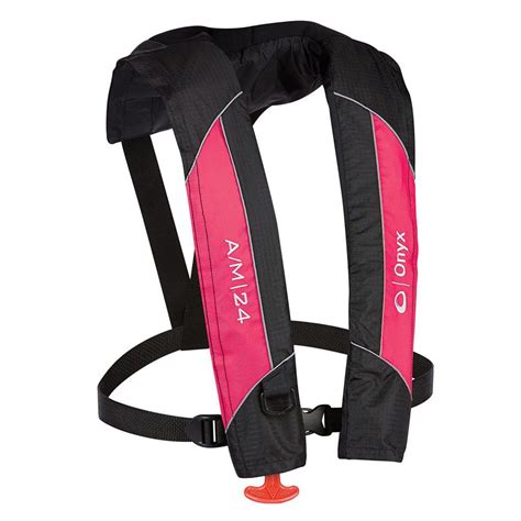 Onyx A/M-24 Adult Inflatable Life Jacket Vest, Pink, Absolute Outdoors ...