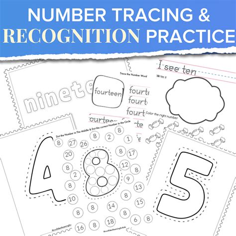 NUMBER RECOGNITION WORKSHEETS – CREATIVE LEARNING FOR KIDS