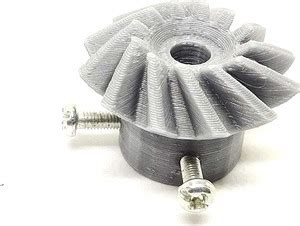 INVENTO 1pcs 3D Printed Left Helical Plastic Bevel Gear 12 Teeth, 33mm ...