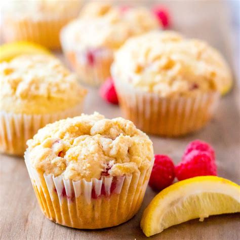Lemon Raspberry Streusel Muffins