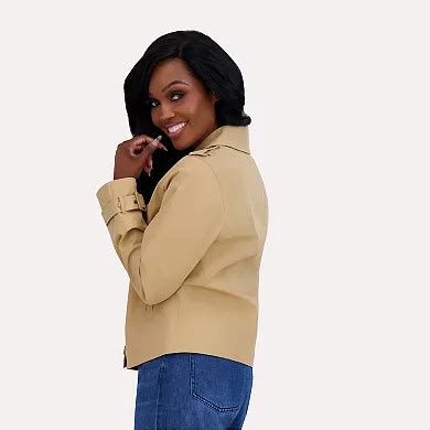 Juniors' madden girl Double Breasted Trench Jacket