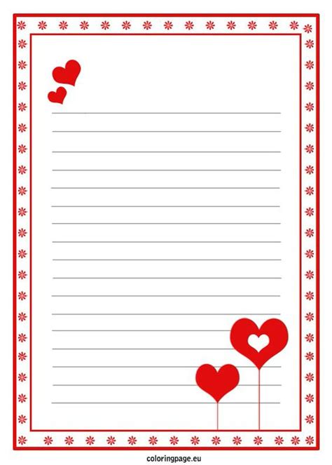 Love letter paper template | Valentine's Day | Pinterest | Coloring ...