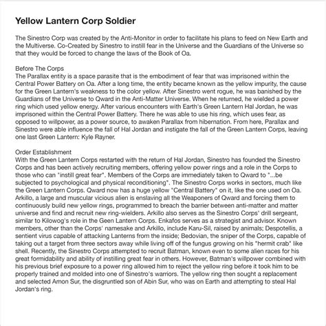 Grishnakh Custom Figure Text - Yellow Lantern Corps Soldiers | Heroscapers