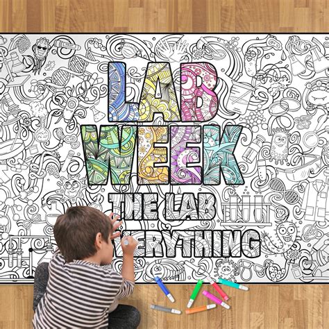 Lab Week 2025 Giant Premium Coloring Poster - Learning Science Lets Gl