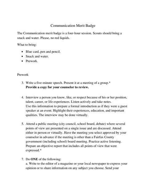 Communication Merit Badge