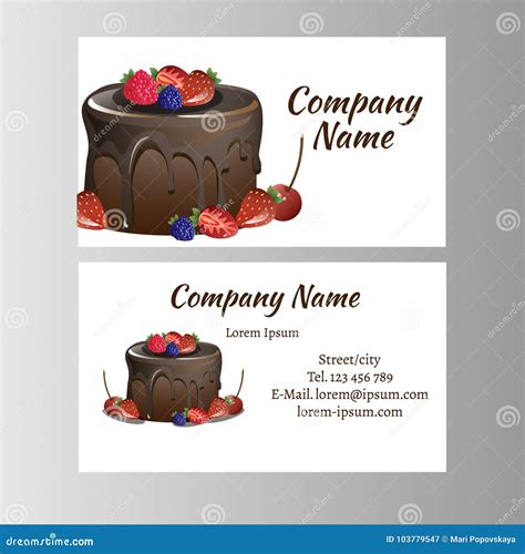 Business Cards for Bakery 的图像结果