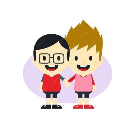 Premium Vector | Adorable gay cartoon character