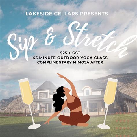 Sip & Stretch Yoga - July 6th with Lisa Deleo, 5221 Lakeshore Drive ...