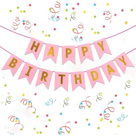 Party Propz Happy Birthday Decoration - 1pcs Happy Birthday Banner ...