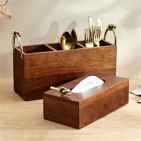 Buy Nuqta Roi Wooden Tissue Box - 23.5x12x8cm from Home Centre at just ...