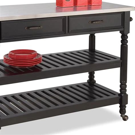 Homestyles General Line Black Mobile Kitchen Cart India | Ubuy