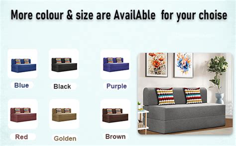 Aart Store Sofa Cums Bed 2 Seater, Sofa Bed 4X6 Feet, Folding Sofa Cums ...