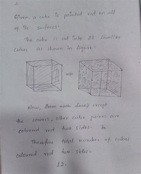 a cube is painted red on all of its surfaces.now the cube is cut into ...