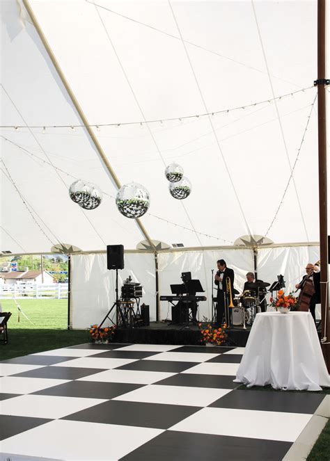 Outdoor Checkered Dance Floor | White and Black | Diamond Event