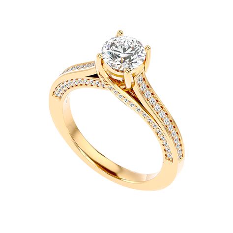 Buy Radiating 55 Pointer Round Lab Diamond Ring | Fiona Diamonds