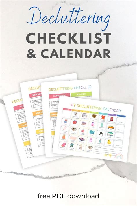 Image result for Decluttering Checklist Free Printable