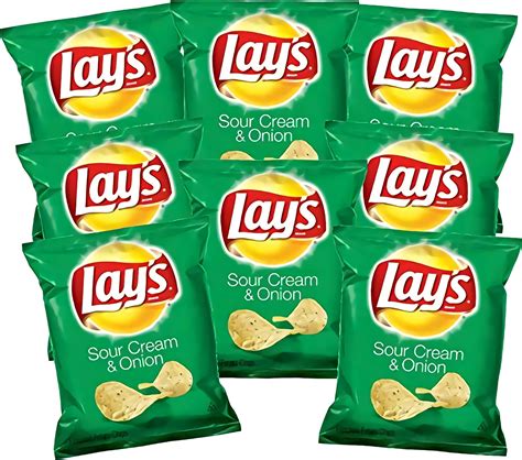 Lay's Sour Cream & Onion Flavored Potato Chips, 1.5 ounce bag (Pack of ...