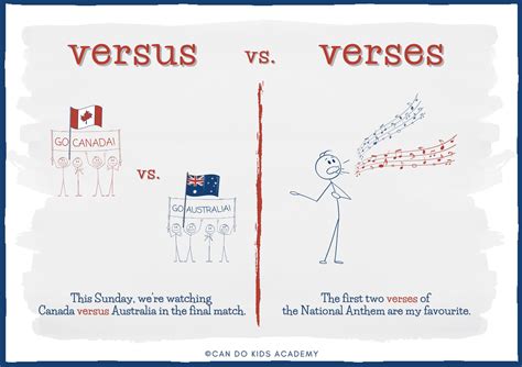 Homophones: versus vs. verses | Can Do Kids Academy