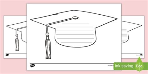 Graduation Hat Writing Frame - Twinkl - KS1 (teacher made)