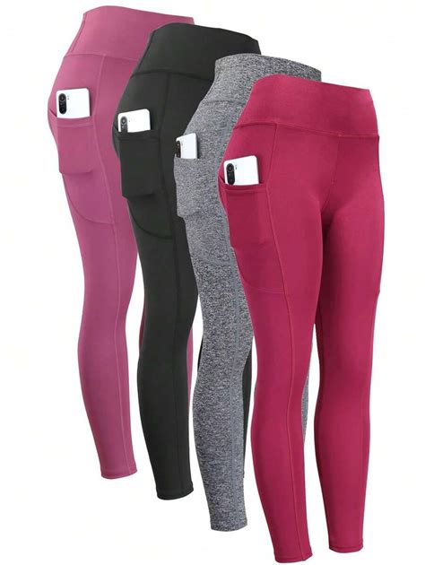 Velisys 4pcs Yoga Tights M-shaped Seam Sculpt Booty Compression ...