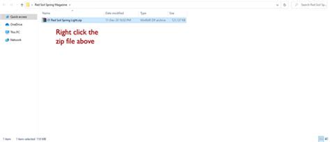 How to Unzip file – Red Soil Spring