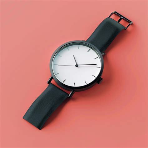 3d rendering of online design plain mockup watch isolated on color ...