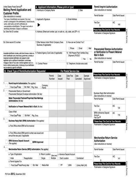 2002 Form USPS PS 3615 Fill Online, Printable, Fillable, Blank - pdfFiller