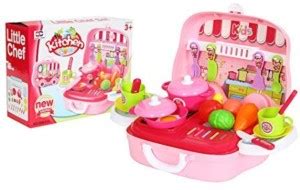 kidgenix Kitchen Food Playset, (Set of 26 Pcs) Little Chef Set, Kitchen ...