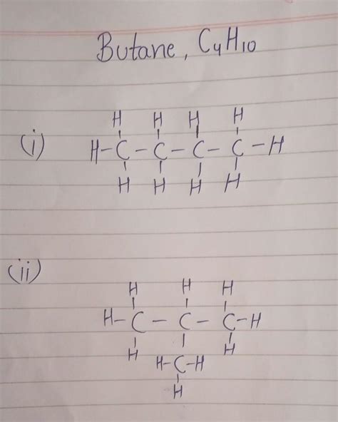 QUESTION IN IMAGE-Structures of Butane 2 images - Brainly.in