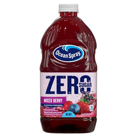 Ocean Spray Zero Sugar Mixed Berry Flavored Cranberry Juice Drink, 64 ...