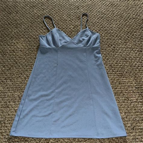 KENDALL + KYLIE Women's Blue Dress | Depop