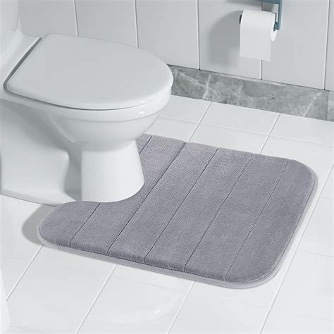 Buy Home Brilliant Memory Foam Toilet Bath Mat U-Shaped, Non Slip ...