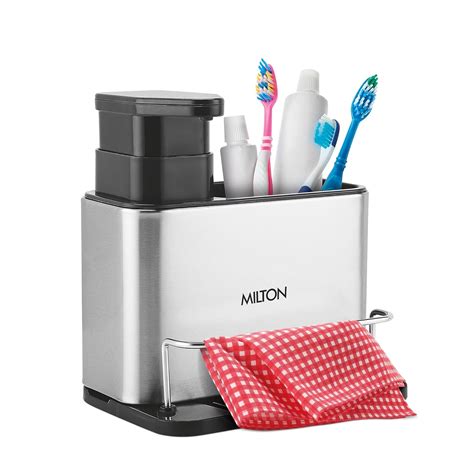 MILTON Amenity 3-in-1 Stainless Steel Kitchen Sink Organizer Caddy with ...