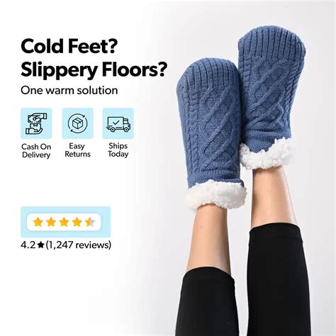 Anti-Slip Winter Floor Socks | Warm Indoor Slipper Socks – DIRTS