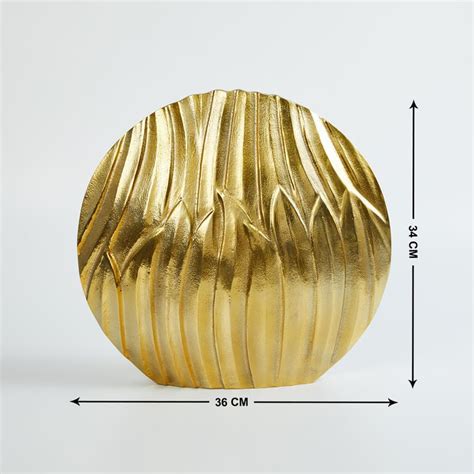 Buy Austin Metal Embossed Round Vase from Home Centre at just INR 2999.0