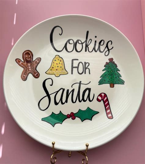 Decorative Hand-painted "cookies for Santa" Plates. - Etsy