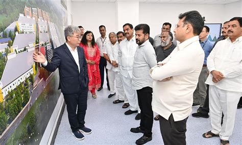 Revanth Reddy Visits Foxconn Facility in Kongara Kalan