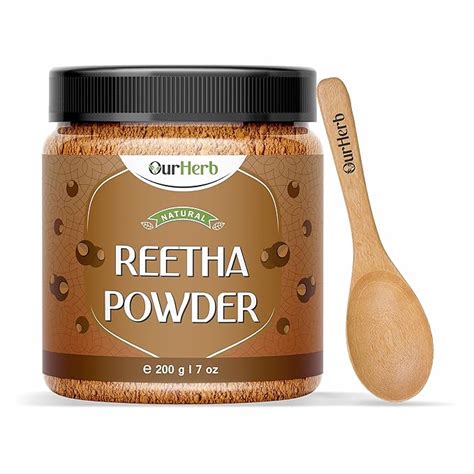 OurHerb Pure & Natural Reetha (Aritha, Soap Nut) Powder for Hair Care ...