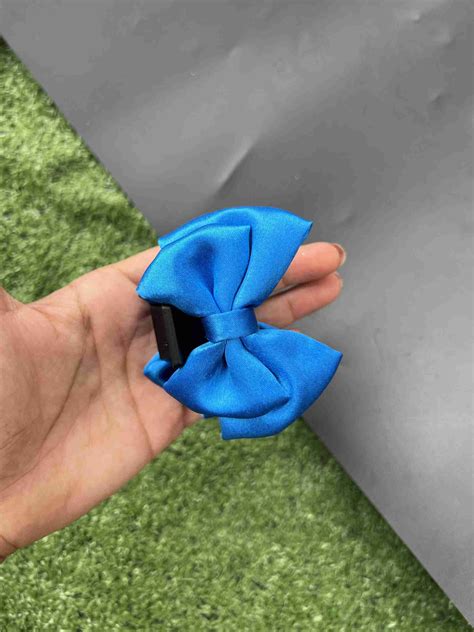 royal blue double bow claw