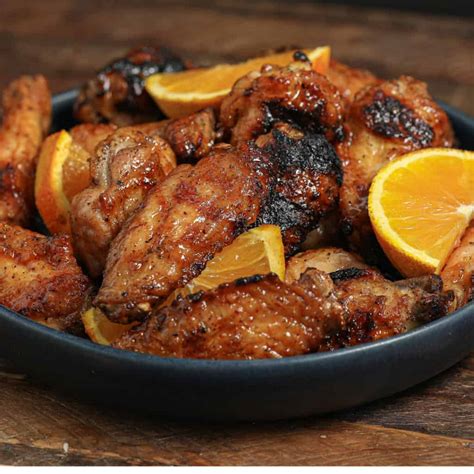 Grilled Orange Glazed Chicken Wings