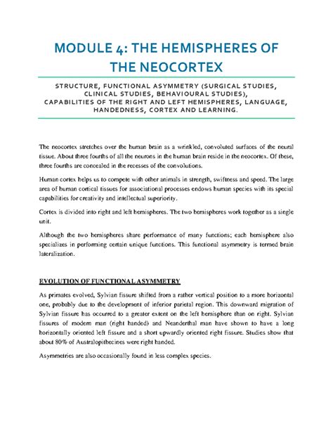 SEM 3 Module 4 - Lecture notes for studying - SEM 3 Module 4: The ...