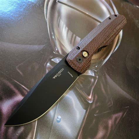 Protech 2025 Blade Show Atlanta Vero Synapse Burlap Micarta Black ...