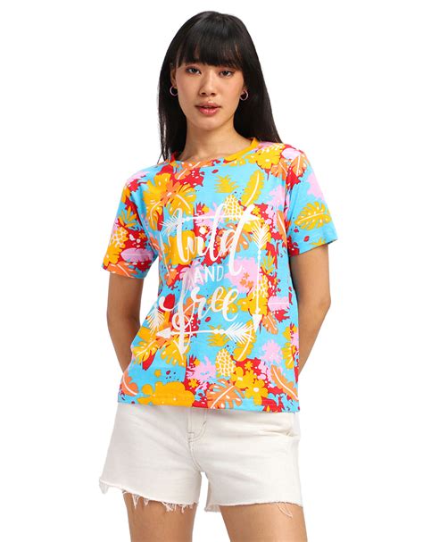 Wild And Free Multicolor Regular Fit Graphic T-Shirt – Juneberry