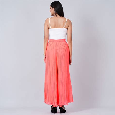 Neon Pink Pleated Palazzo – First Resort by Ramola Bachchan
