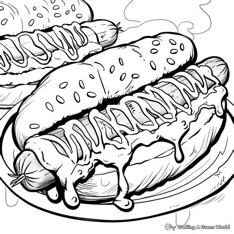 Printable Hot Dog Coloring Pages [2025]