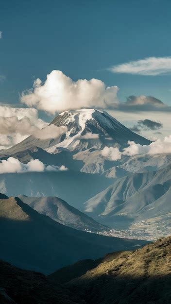 Beautiful view of chimborazo mountain in ecuador during daytime ...