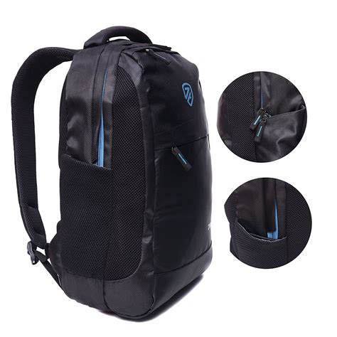 Zwart SmartPac Black and Blue 20 L Laptop Backpack – Zwart